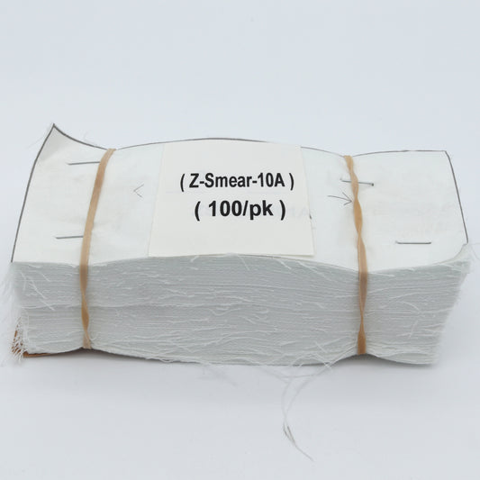 Packaged product labeled 'Z-S smear-10A 100/pk' on a white background